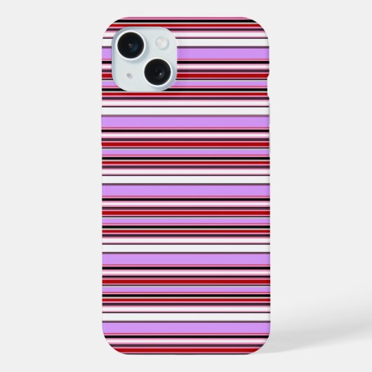 Süße violettrote Streifen iPhone Hülle (Rückseite)