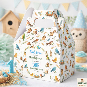 Süße Vögel 1. Geburtstagsfeier – Spaß für Kinder Geschenkschachtel