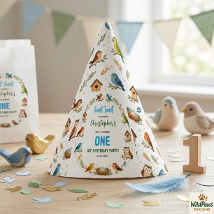 Süße Vögel 1. Geburtstagsfeier – Spaß für Kinder  Partyhütchen