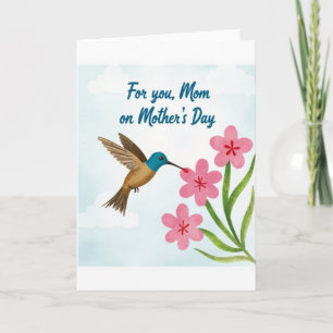 Süße Vogel-Blumen-Muttertagskarte Karte