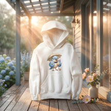 Süße Vogel-Familie Papa's kleiner Helfer Hoodie
