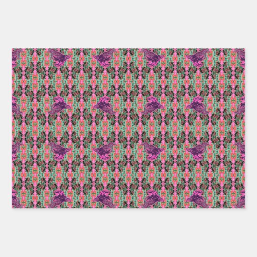 Süße Vögel Geschenkpapier Set (Vorderseite 3)