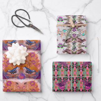 Süße Vögel Geschenkpapier Set