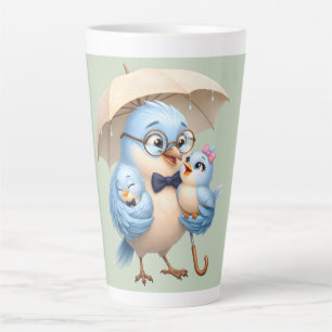 Süße Vogel-Latte-Tasse für Papa Milchtasse