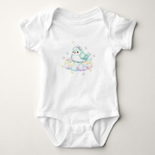 Süße Vögel. Mint Marshmallow von Natasha Us Baby Strampler