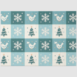 Süße Vögel & Schneeflocken Weihnachten Winter Deko Seidenpapier
