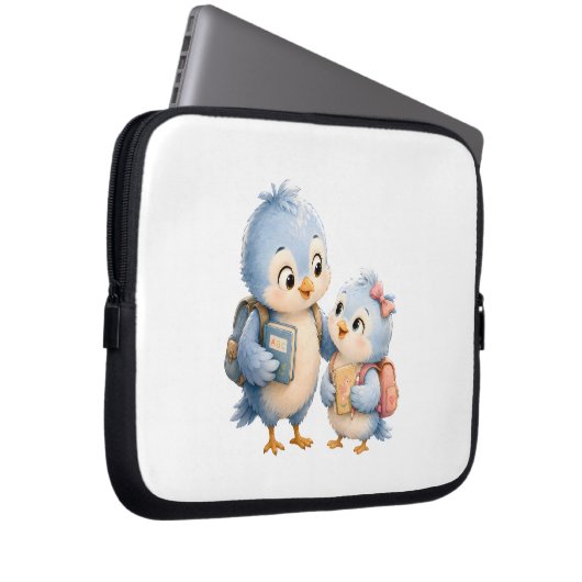 Süße Vogel-Tech-Organizer-Hülle Laptopschutzhülle (Vorne Rechts)
