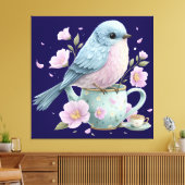 Süße Vogel-Wandkunst Leinwanddruck (Insitu (Wohnzimmer))