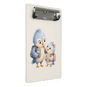 Süße Vogelgeschwister Mini-Clipboard Mini Klemmbrett (Schrägansicht)