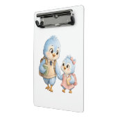 Süße Vogelgeschwister Mini-Clipboard Mini Klemmbrett (Gewinkelt2)
