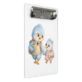 Süße Vogelgeschwister Mini-Clipboard Mini Klemmbrett (Schrägansicht)