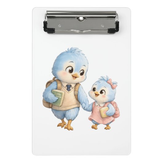 Süße Vogelgeschwister Mini-Clipboard Mini Klemmbrett (Vorderseite)