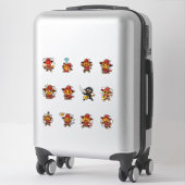 Süße Vogelscheuchen-Emoji-Sticker-Packung Aufkleber (Koffer)