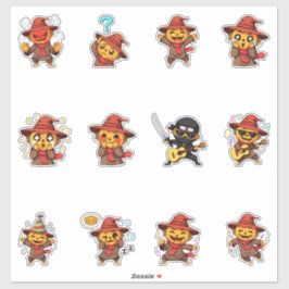 Süße Vogelscheuchen-Emoji-Sticker-Packung Aufkleber