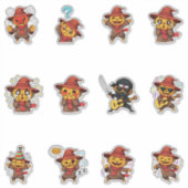 Süße Vogelscheuchen-Emoji-Sticker-Packung Aufkleber (Vorderseite)