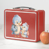 Süße Vogelschwestern Rote Lunchbox (Beispiel)