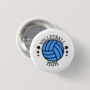 Süße Volleyball-Sport-Mama-Wortkunst Button
