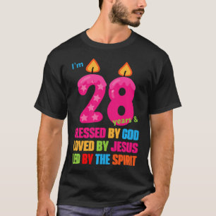 Süße von Gott gesegnete 28-Jahre-Geburtstagskerze T-Shirt