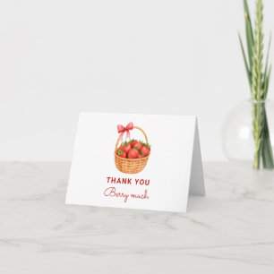 Süße Vornehme Beeren Erste Geburtstagsfeier Beeren Dankeskarte