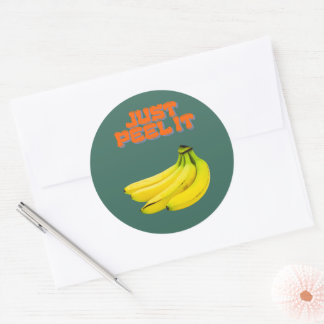 Süße Wahl Bananen-Aufkleber – Handgezeichnet und s Runder Aufkleber