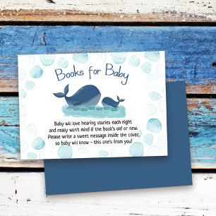 Süße Wal-Baby-Shower-Wasserfarbbücher für Baby Begleitkarte
