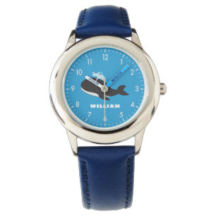 Süße Wal Personalisierter Benutzerdefinierter Name Armbanduhr