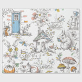Süße Wald-Babyparty Geschenkpapier (Flach)