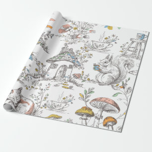 Süße Wald-Babyparty Geschenkpapier