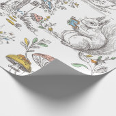 Süße Wald-Babyparty Geschenkpapier (Ecke)