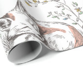 Süße Wald-Babyparty Geschenkpapier (Rolleneckpunkt)