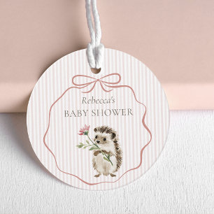 Süße Wald-Igel-Aquarell-Girly-Baby-Party Geschenkanhänger