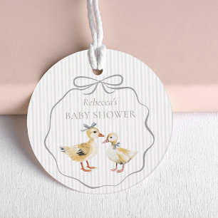 Süße Waldentchen Wasserfarben Jungen Babyparty Geschenkanhänger