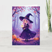 Süße Waldfee Halloween Karte (Vorderseite)