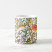 Süße Waldmädchen und Pilze Kaffeetasse (Mittel)