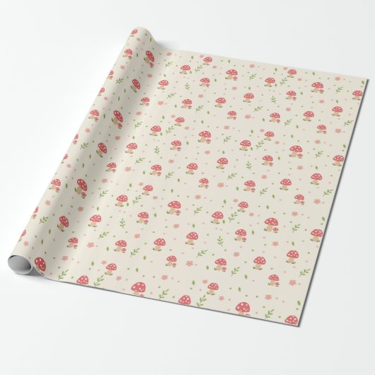Süße Waldpilz-Geschenkpapier Geschenkpapier (Ungerollt)