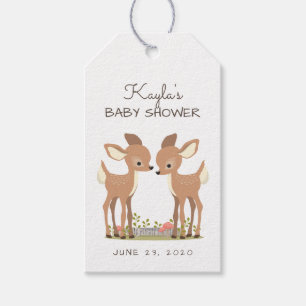 Süße Waldrotwild-Zwillings-Baby-Bevorzugung Geschenkanhänger