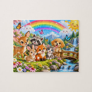 Süße Waldtier-Abenteuer Puzzle