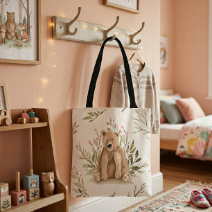 Süße Waldtier-Bären-Illustration-Tasche Tasche