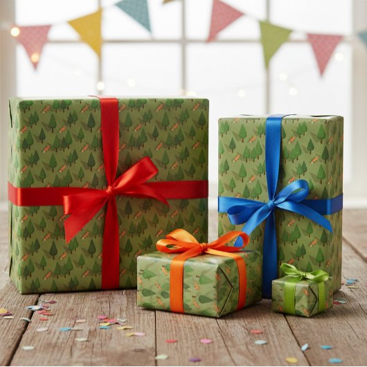 Süße Waldtier-Geschenkverpackung Geschenkpapier