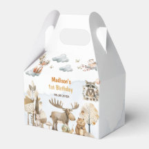 Süße Waldtiere 1. Geburtstags-Geschenkbox