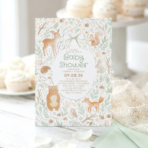 Süße Waldtiere - Baby Shower