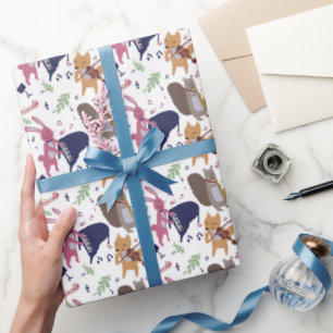 Süße Waldtiere-Band Musikinstrumente Geschenkpapier