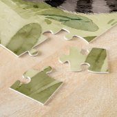 Süße Waldtiere Bär Fuchs Waschbär Wasserfarbe Puzzle (Seite)