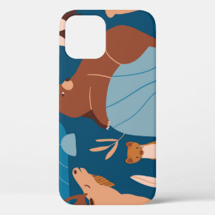 Süße Waldtiere, dunkles nahtloses Design. Case-Mate iPhone Hülle