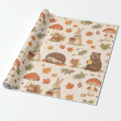 Süße Waldtiere Geschenkpapier (Ungerollt)