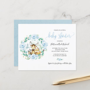 Süße Waldtiere Grün Budget Baby Shower