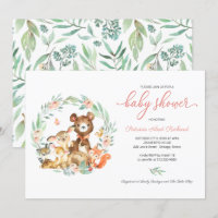 Süße Waldtiere Grünzeug Babyparty