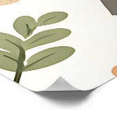 Süße Waldtiere im Blumenmuster Poster (Ecke)