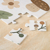 Süße Waldtiere im Blumenmuster Puzzle (Seite)