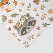 Süße Waldtiere im Blumenmuster Seidenpapier (Ausschnitt)